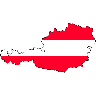 Karte Flagge Österreich